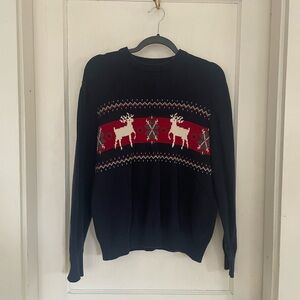 Dockers Navy Christmas Cotton Knit Sweater